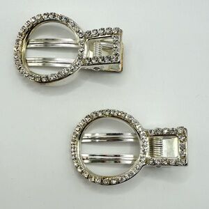 Silver Rhinestone Hair Clips